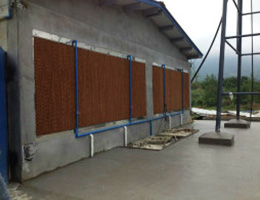 綿陽漢旺養殖場風機水簾安裝效果外側